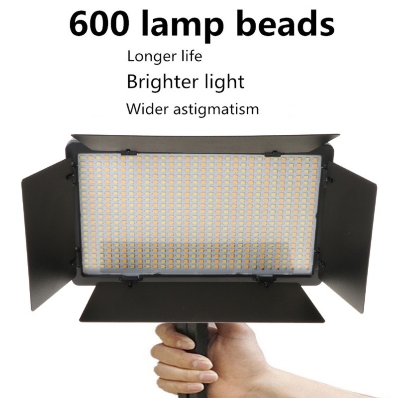 Cre Portable 40W 600leds Video Light Fill Light Ultra Tipis LCD Bi-Color Dimmable DSLR Lamp Panel Untuk Kamera Selfie