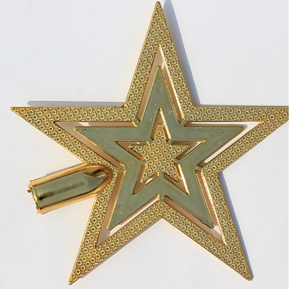 20cm Christmas tree top star five-star Christmas ornament tree top star golden top star Christmas tree pendant ornaments OW