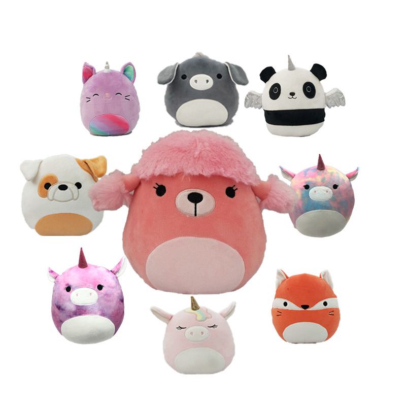 40cm Mainan Squishmallow Stuffed Toy Boneka Animal Hamburger Plush Soft Dolls Large Pillow Cushion