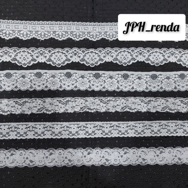 (per roll 15yard) Renda Stretch lebar 2cm,3cm,6cm, renda elastis, renda karet, renda strech