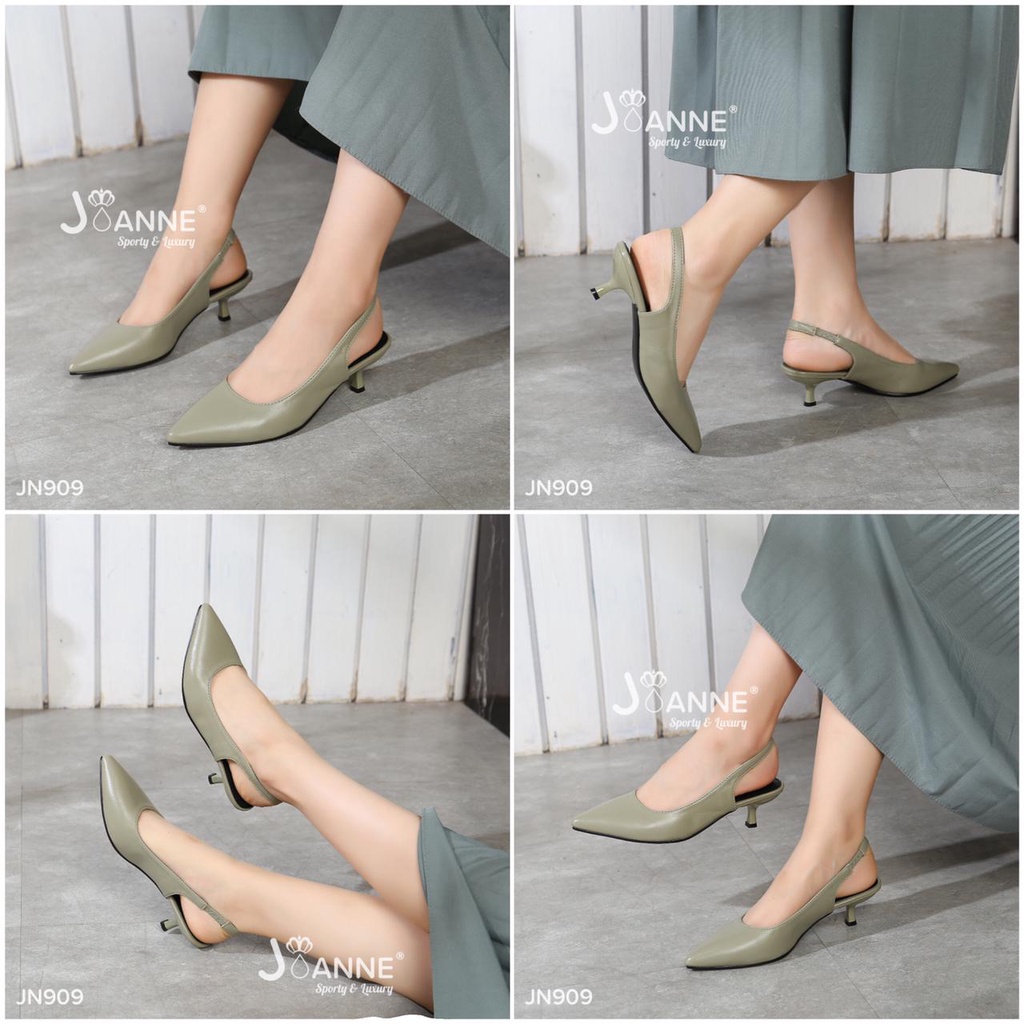 JOANNE Sepatu Wanita Slingback Heels Shoes #JN909 ORIGINAL