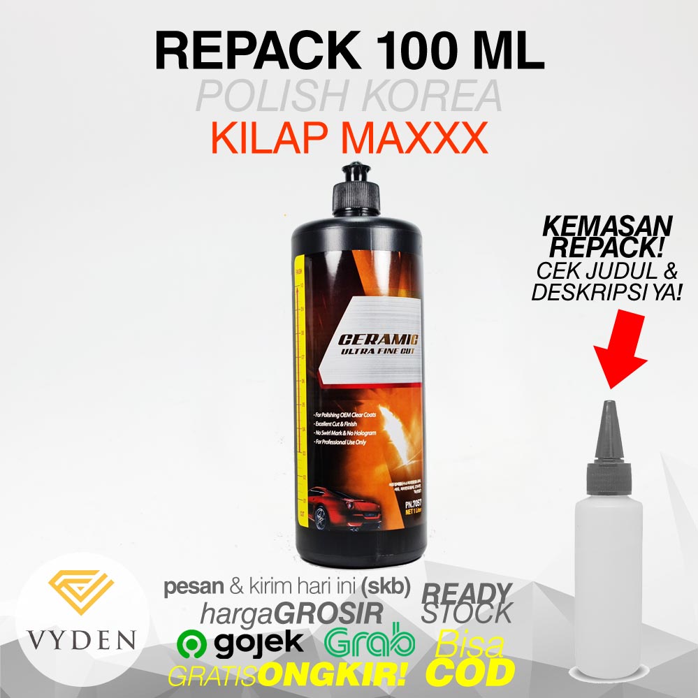 IPO Ceramic 100ml Paket Hemat Korea Komplit Kompon Kasar Medium Polish Halus Wax Finishing MURAH