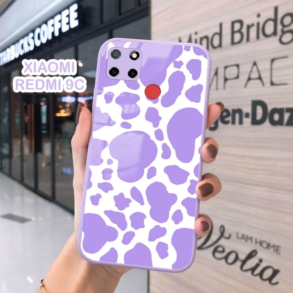 Softcase Glass Kaca Warna Lilac/Ungu Xiaomi Redmi 9c Terlaris [FC03] Case Redmi 9c - Redmi 9c - Soft