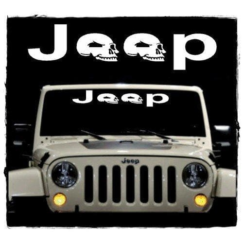 Jeep Skulls Windshield sticker jeep truck offroad sticker tengkorak Keren