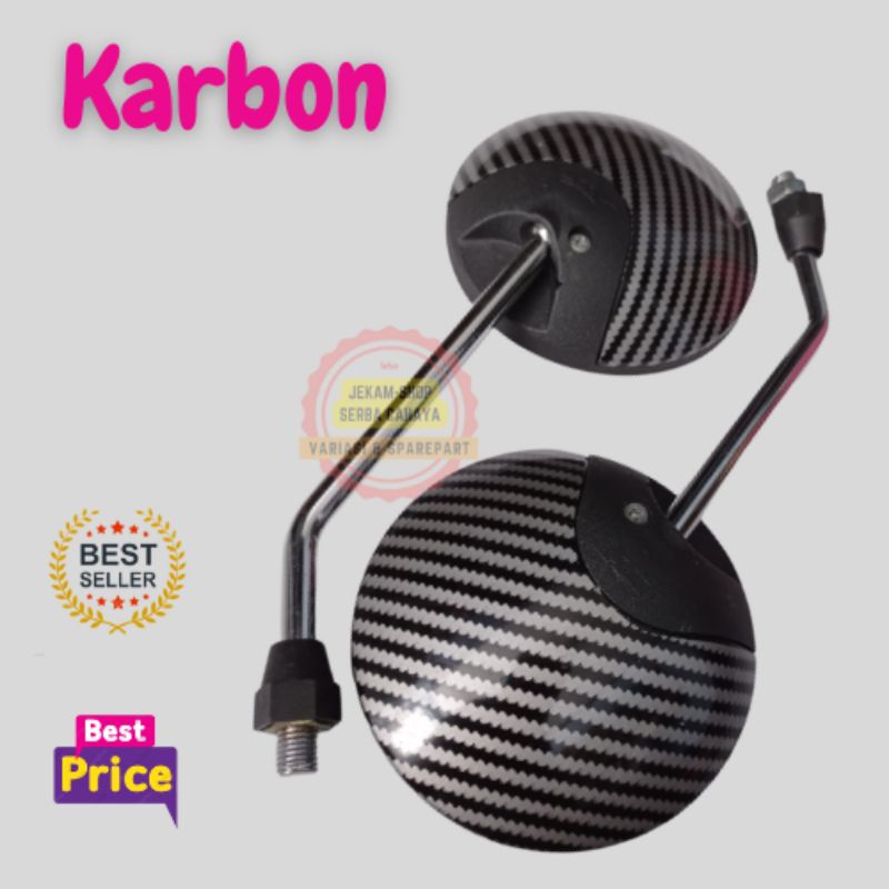kaca spion all honda bulat variasi karbon dan warna modis