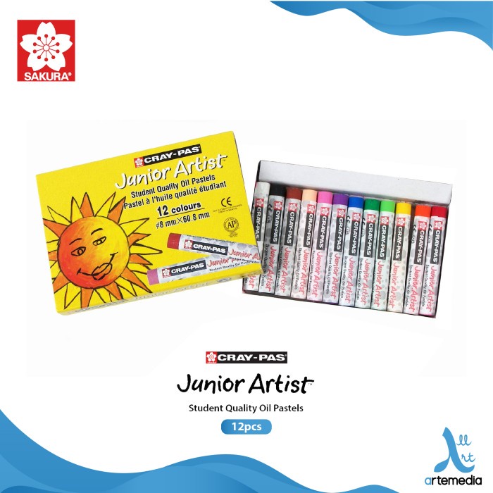 

PASTEL-DRY-OIL- OIL PASTEL SAKURA CRAY-PAS JUNIOR ARTIST SET 12 COLOR OIL CRAYON -OIL-DRY-PASTEL.