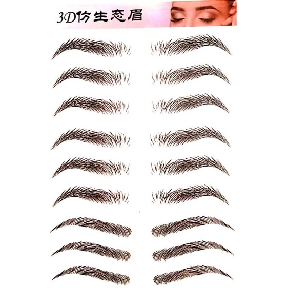Tato Alis Waterproof Eyebrow Sticker Alis 4D Stiker Alis Sulam Alis Microblading