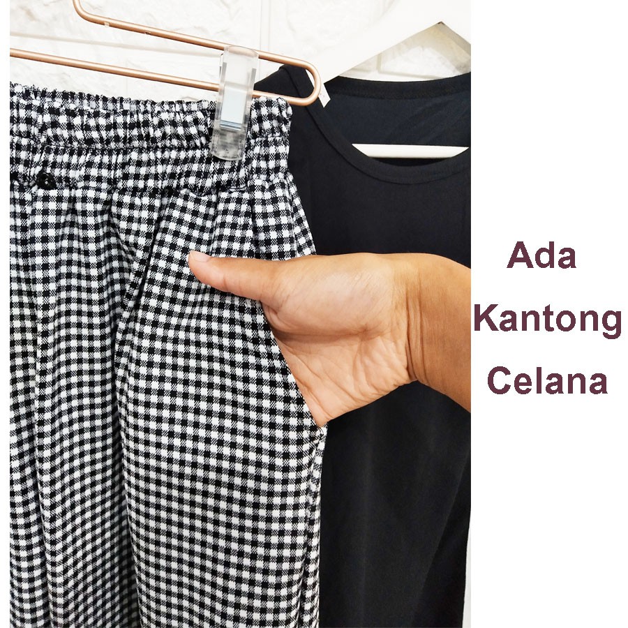 ALILA SET BAJU DAN CELANA KOMBINASI KOTAK GL FASHION