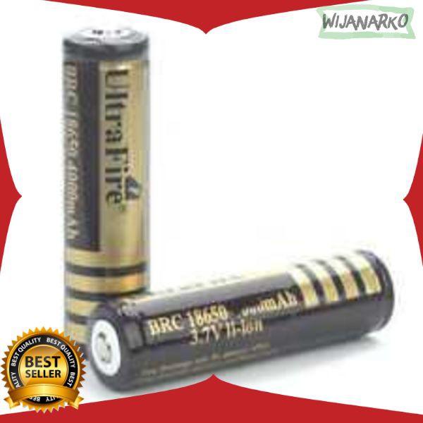 UltraFire Baterai Li-ion 18650 6000mAh 3.7V Button Top - BRC 18650 BLP11