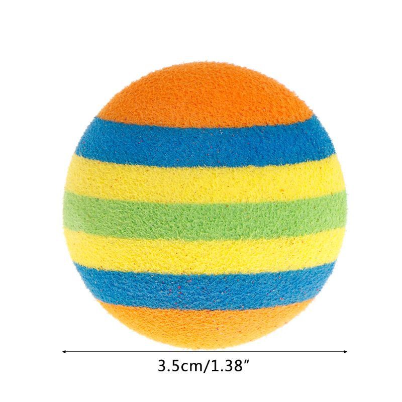 Mainan kucing bola warna warni 3,5cm 1 biji