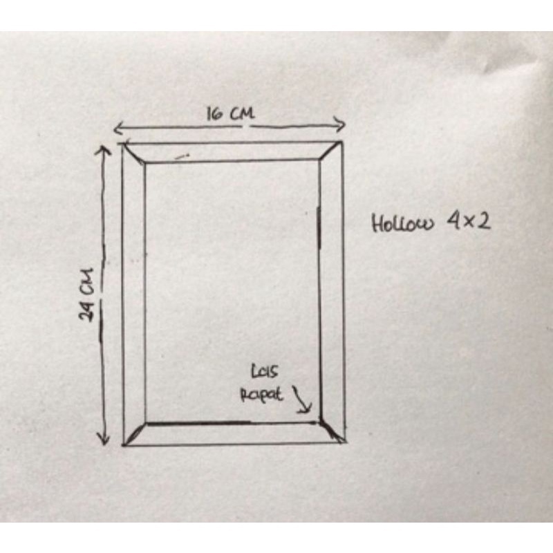 frame besi Hollow 40 x 20