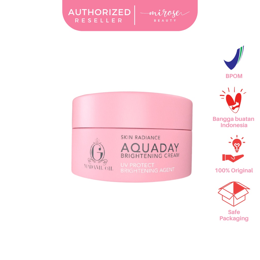 Madame Gie Skin Radiance AQUADAY Brightening Cream - Krim Pagi Skincare Pencerah