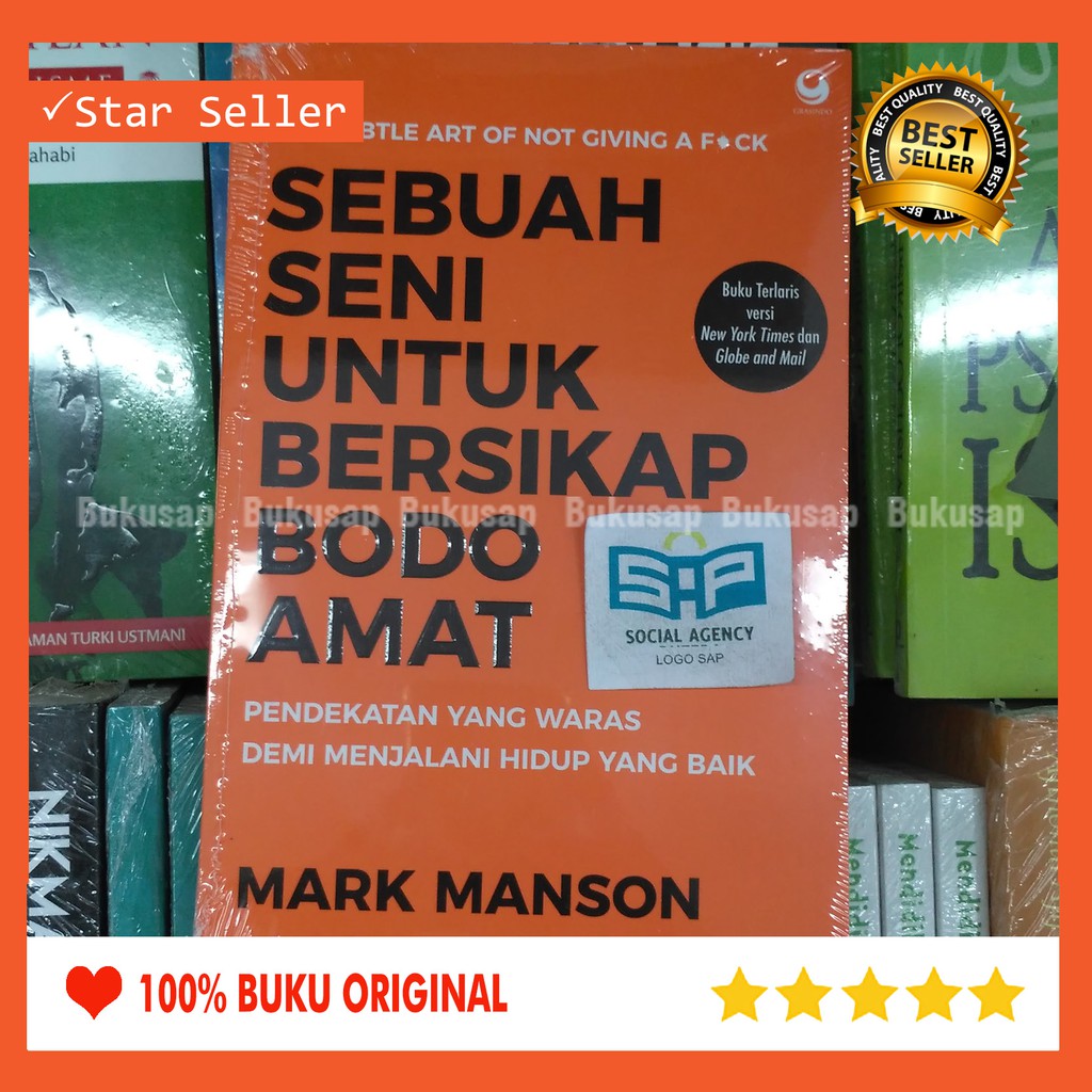 BUKU SEBUAH SENI UNTUK BERSIKAP BODO AMAT - MARK MANSON ORI