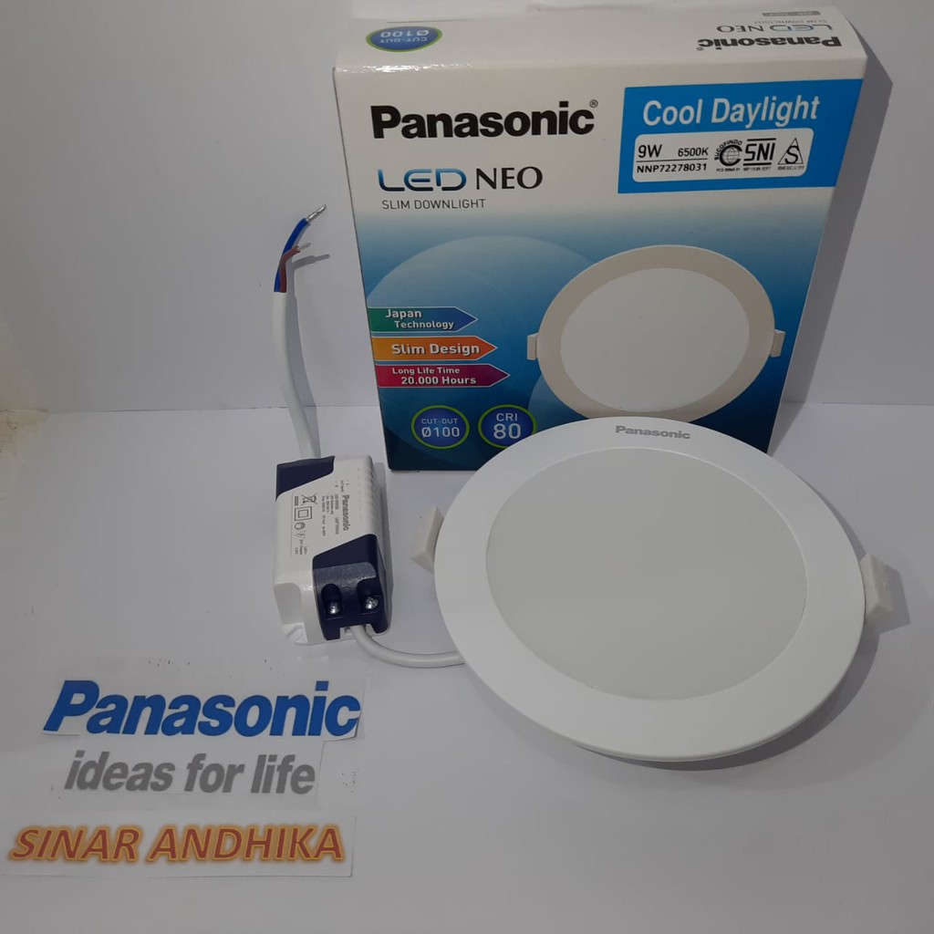 LED SLIM DOWNLIGHT PANEL 9 WATT PANASONIC NNP 72278/NNP 72272