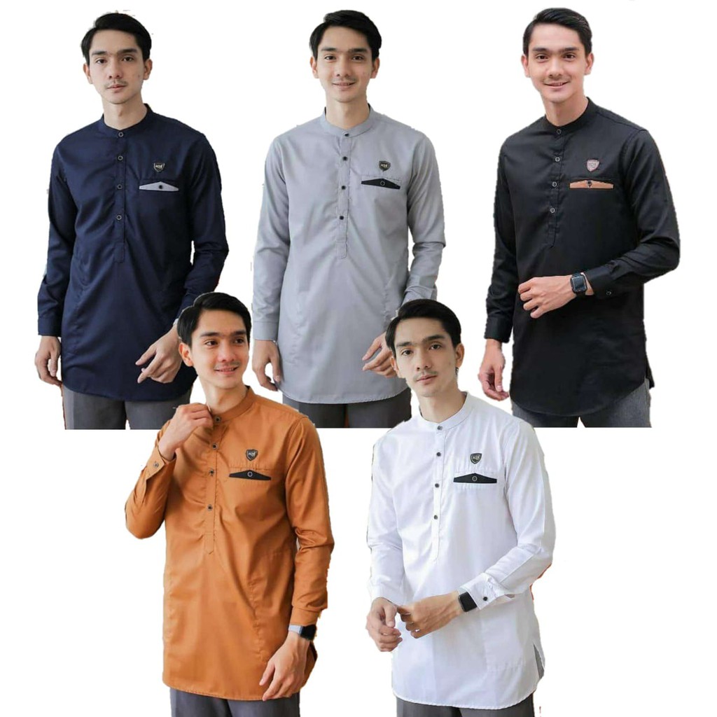 Baju Kurta Koko Pakistan | Koko Turki | Lengan panjang | All List Putih | Fashion Muslim