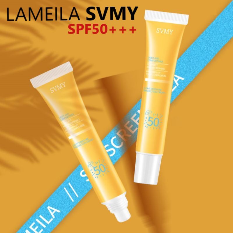 Sunscreen SVMY Spv 50 Suncreen Light Moisture Protection Cream Moisturizer Acne Sun Screen Perawatan Wajah Wanita UV Protect