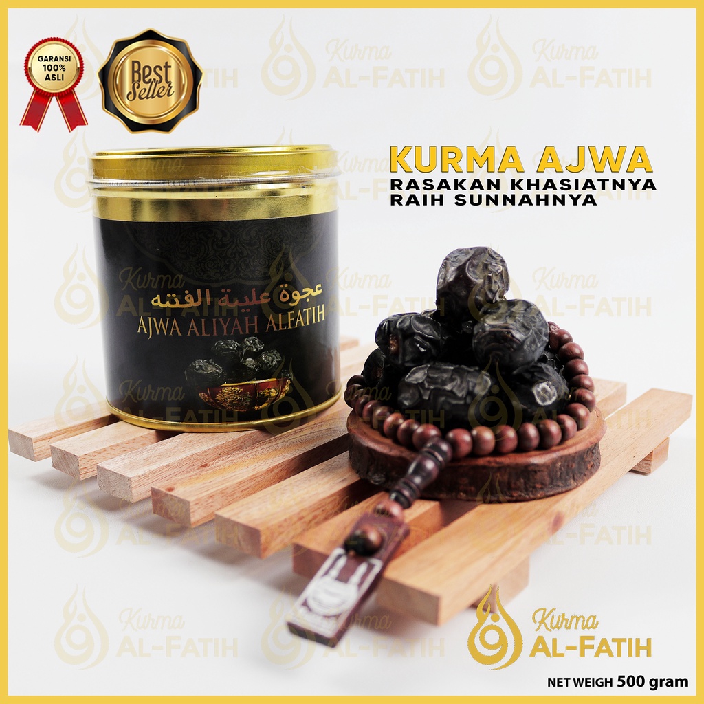 Kurma Ajwa KALENG Alfatih / Ajwah Aliyah Madinah / Kurma Nabi Kemasan Exclusive Azwa Aliyah Al-Fatih