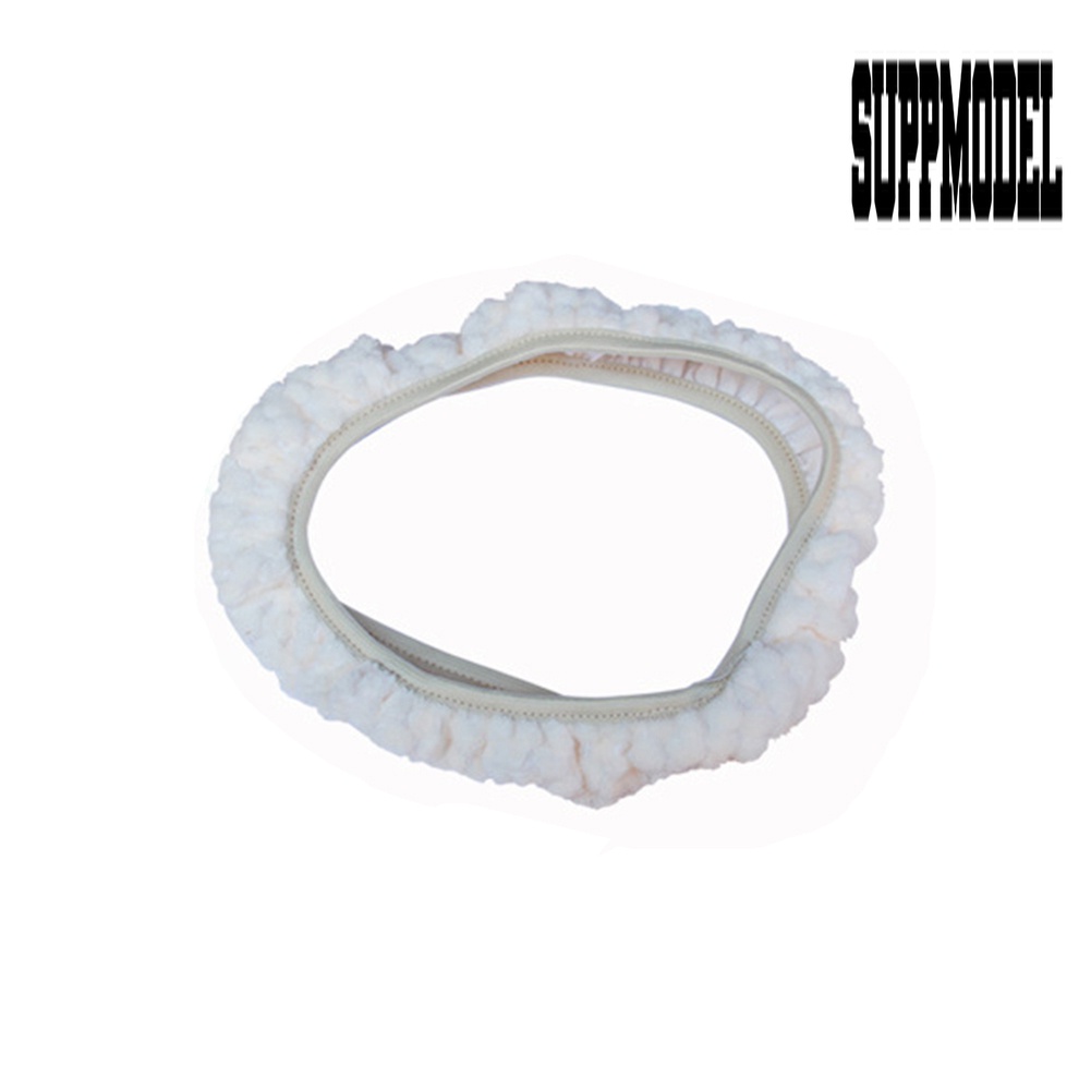 Sarung Setir Mobil Bahan Plush Hangat Anti Slip Untuk Musim Dingin