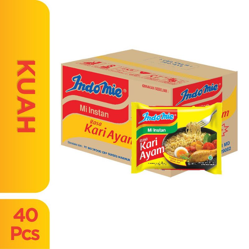 

1 Dus Isi 40 Pcs - Indomie Kuah Kari Ayam BISA INSTAN