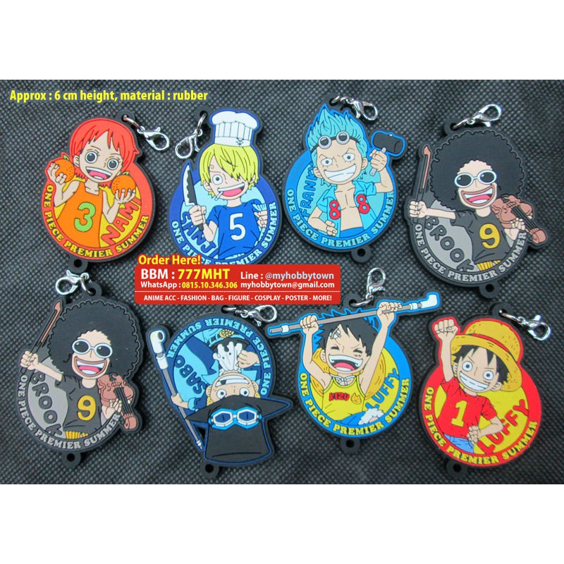 Gantungan Kunci Karet One Piece (Satuan, Luffy)