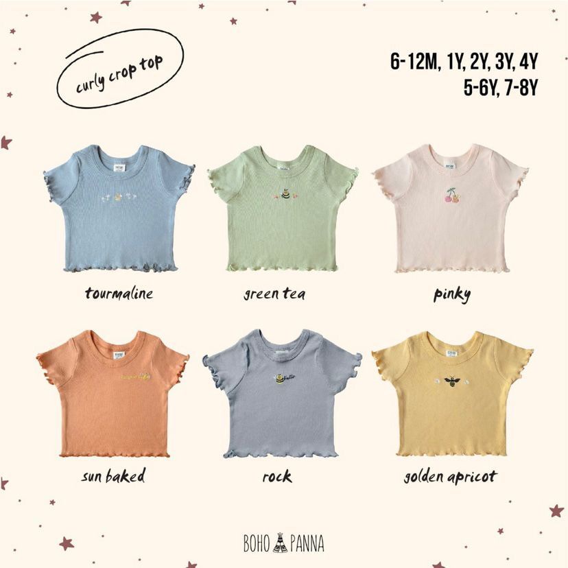 BOHOPANNA - CURLY CROP TOP - Atasan Anak