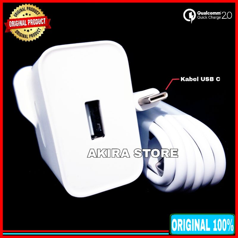 Charger Oppo A54 USB C ORIGINAL 100% Fast Charging Type C 18 Watt