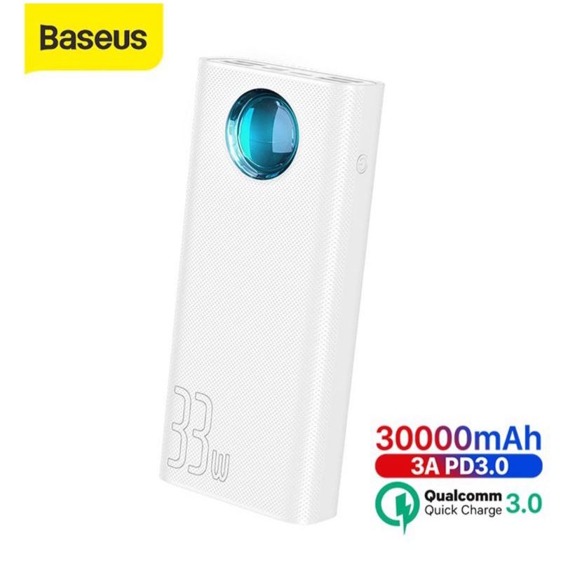 Baseus Amblight Fast Charging Power Bank 30000mah 33w Pd3.0 Qc3.0 - Warna Putih