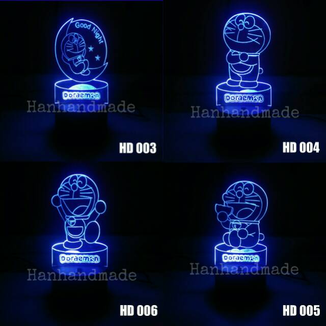 LAMPU HIAS 3D AKRILIK DORAEMON COSTUME NAMA