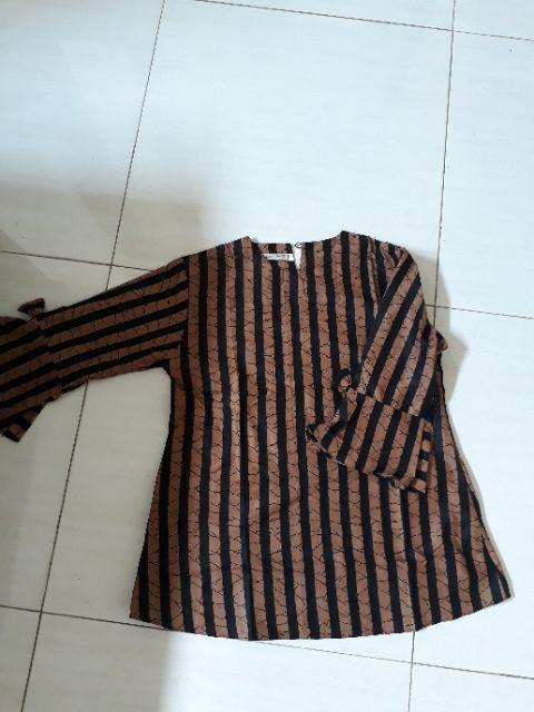 Blus Lurik Coklat Klasik T88/batik Pekalongan/atasan Blus Wanita Keren