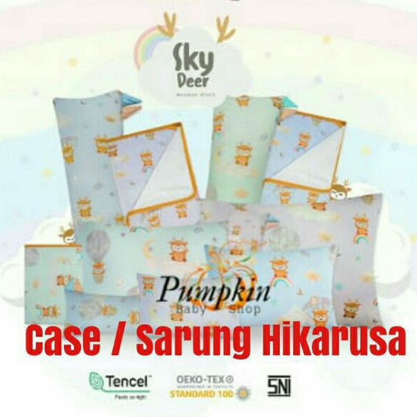 Hikarusa SARUNG CASE - Hikaru Cuddle Pillow Buddy Tencel Case Motif Sky Deer Guling &amp; Bantal Bayi