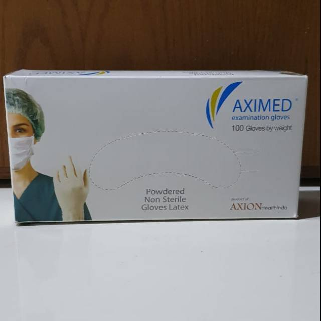 AXIMED gloves latex powdered S