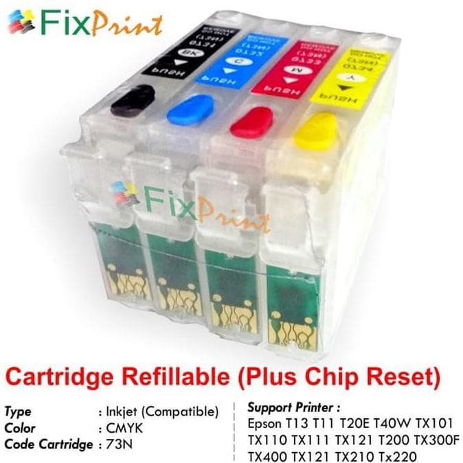 REFILLABLE CARTRIDGE EPSON T13 T11 T20E T40W TX101 TX110 TX111 TX121 T200 TX300F TX400 TX121 TX210