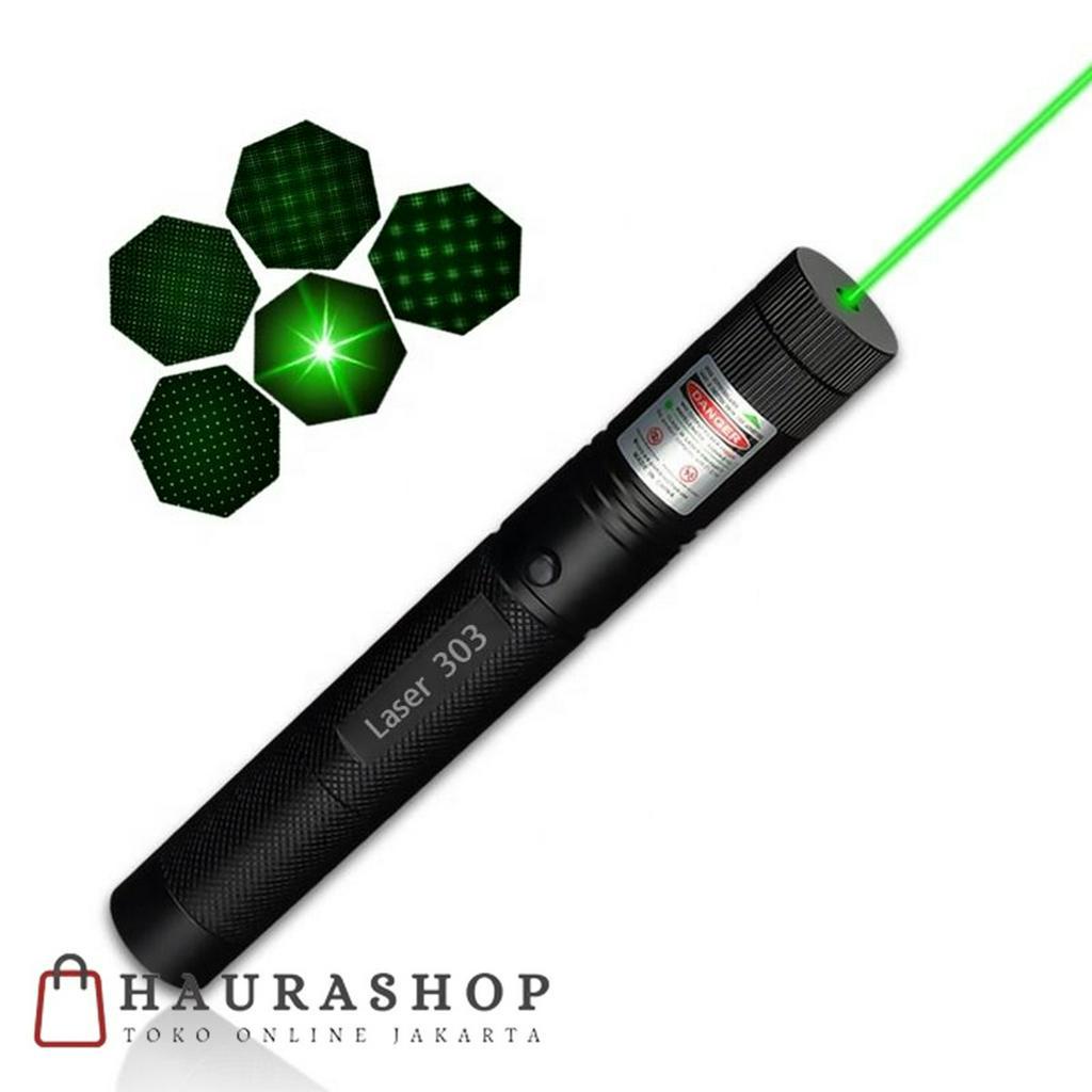 Green Laser Pointer 303 511 Jarak Jauh Hijau Hitam