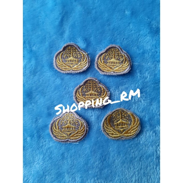 Bordir korpri warna coklat & putih