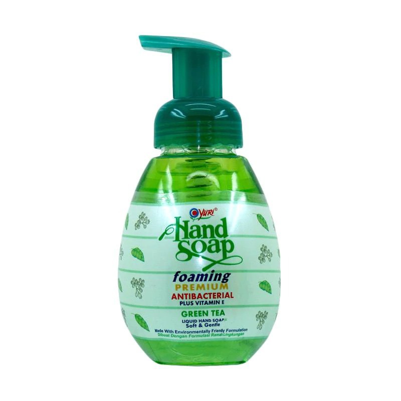 Yuri Foaming Premium Antibacterial Green Tea Hand Soap Pump [410 mL]
