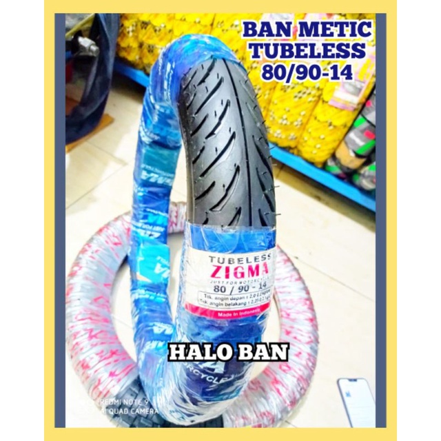 ban montor metic tubeless zigma 80/90-14 ban honda beat vario mio spin fino xeon spacy ban metic 80/