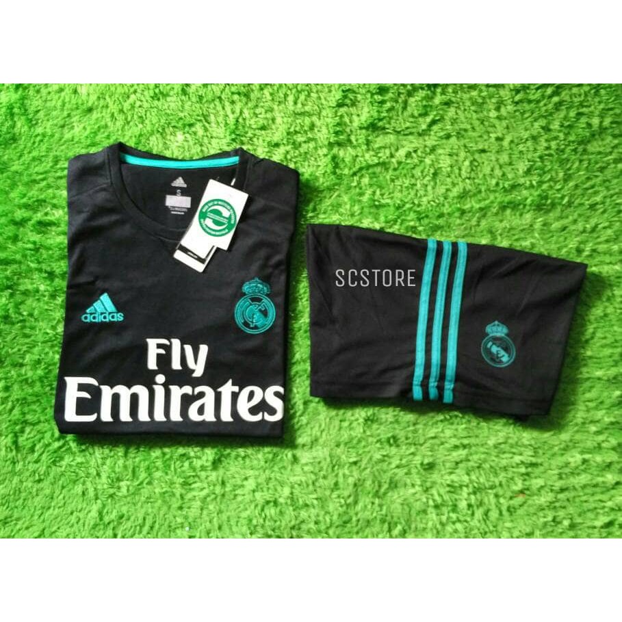 Setelan Real Madrid Away 2017/2018 17/18 (Jersey   Celana) Grade Ori