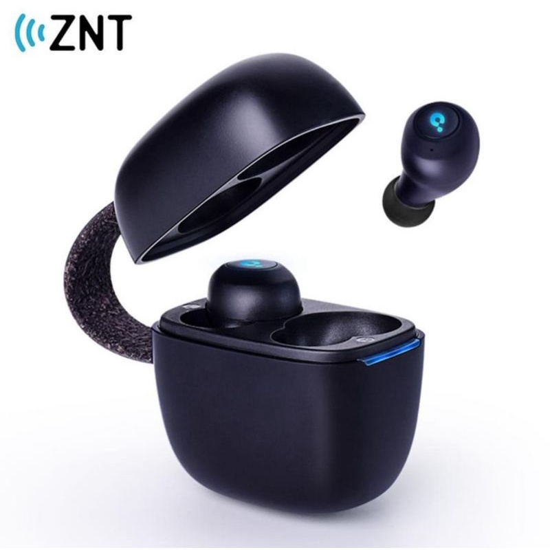 ZNT A7 Earphone Wireless Bluetooth TWS with Mic - Hitam, Merah
