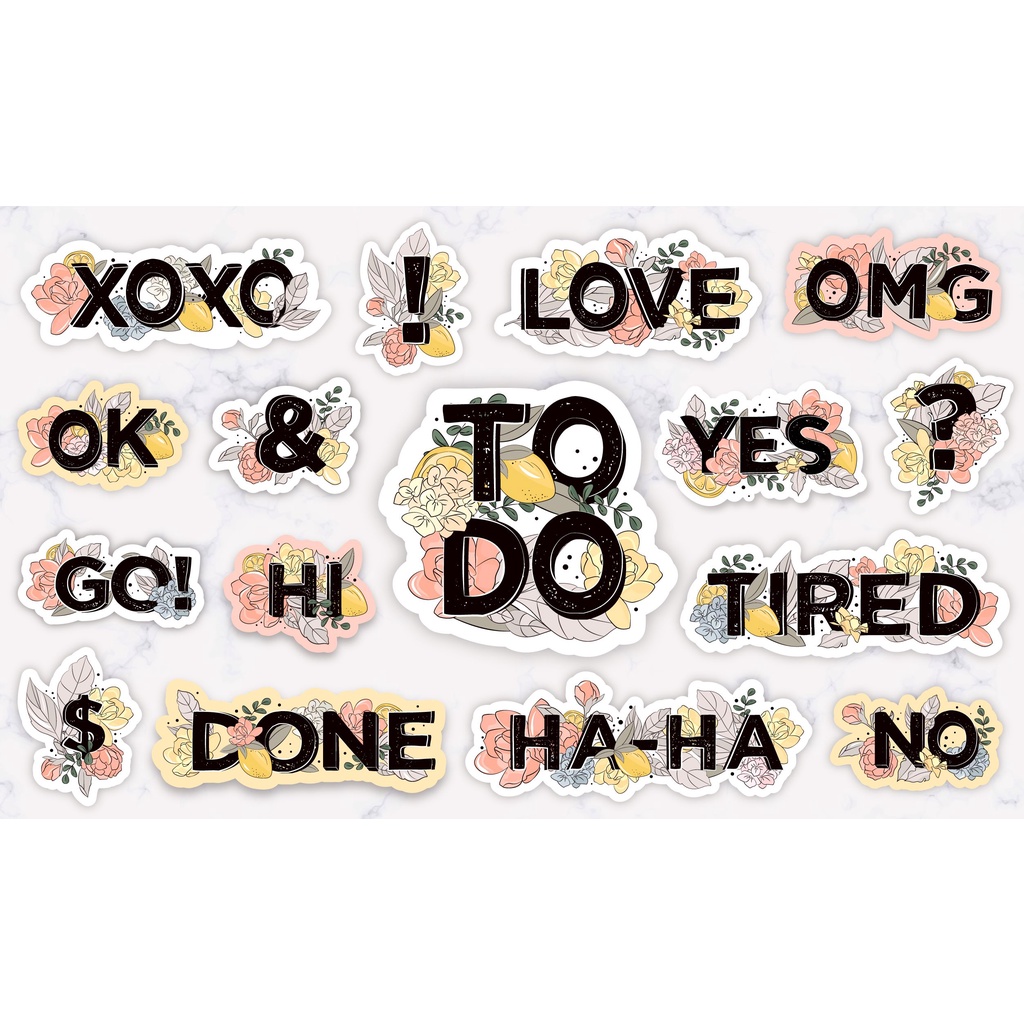 STIKER TUMBLR AESTHETIC SET / Stiker Pack Aesthetic /Stiker Hp Laptop/ Sticker Tumblr-Todo