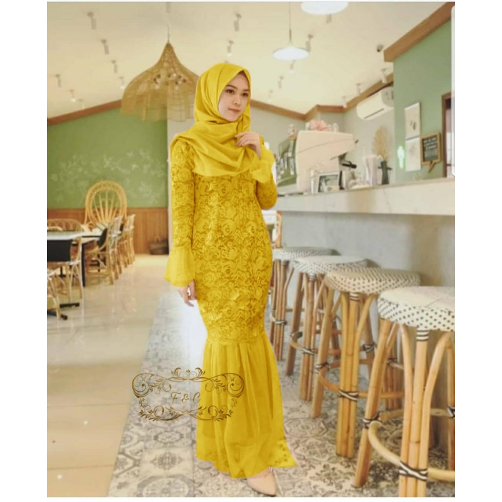 MAXI CHRISTALIA BRUKAT fE / DRESS DUYUNG BRUKAT / MAXI CHRISTALIA JUMBO