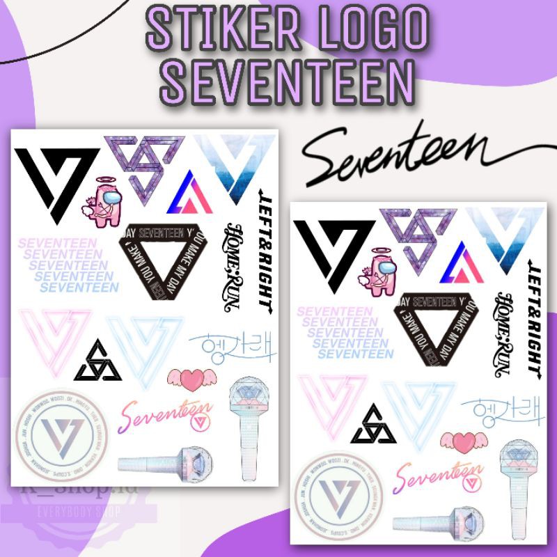 [COD] STIKER/STICKER LOGO SEVENTEEN Kpop Murah