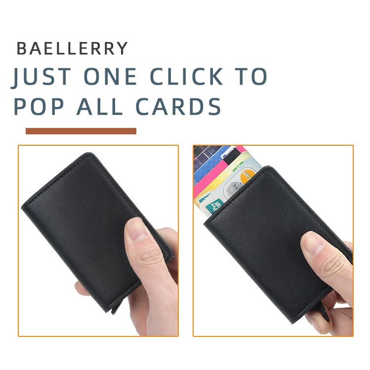 Dompet Kartu Kulit RFID Baellerry Original Anti Theft Card BLY39