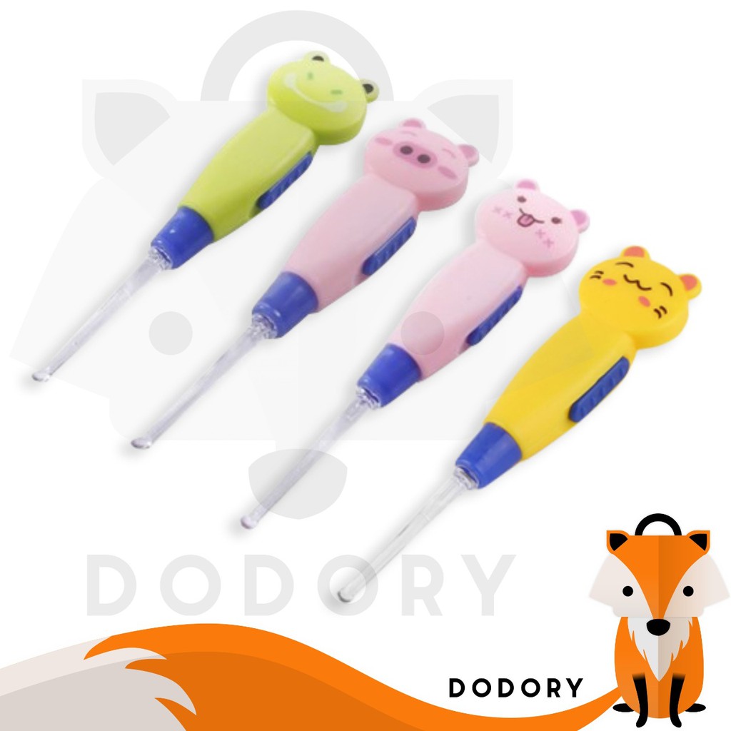 DODORY HL0007 Earpick Telinga Cartoon Lampu LED Alat Korek Kuping Karakter Animal