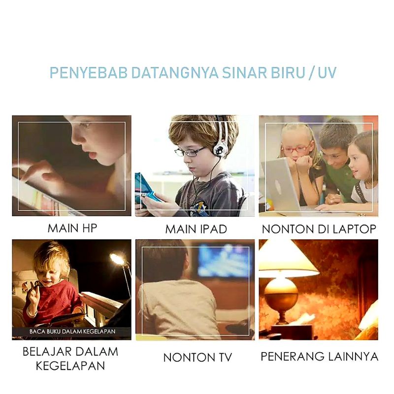 Kacamata Anak Anti Radiasi HP TV Laptop Gagang Lentur-5