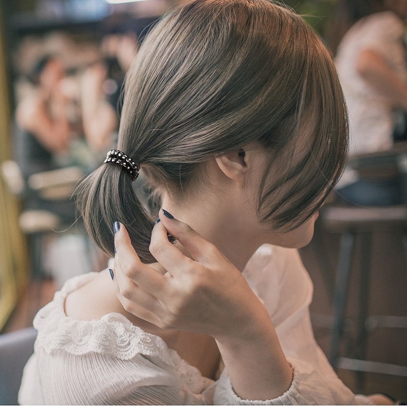 Ikat Rambut Elastis Model Kabel Telepon Spiral Warna Polos Untuk Wanita