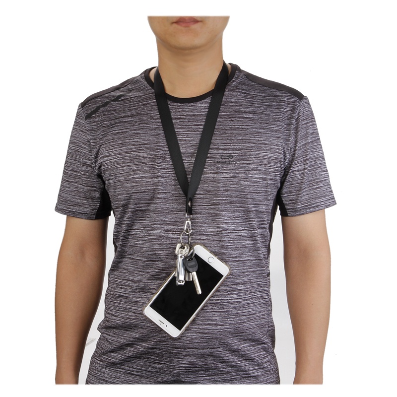 Sturdy Tali Lanyard Leher Panjang Bahan Kain Dengan Strap Pergelangan Tangan Pendek Untuk Ponsel