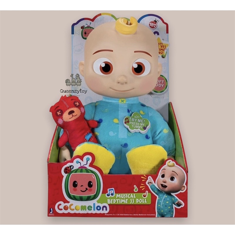 Cocomelon Musical Bedtime JJ Doll / Soft Plush Body / Boneka Cocomelon Original