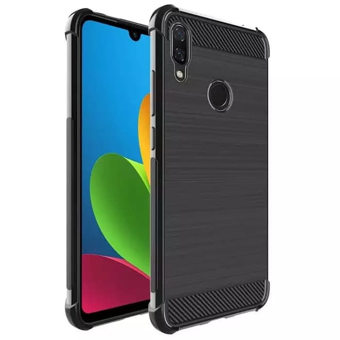 Xiaomi Redmi 7 Soft Case Brushed Carbon Anti Knock - Hitam