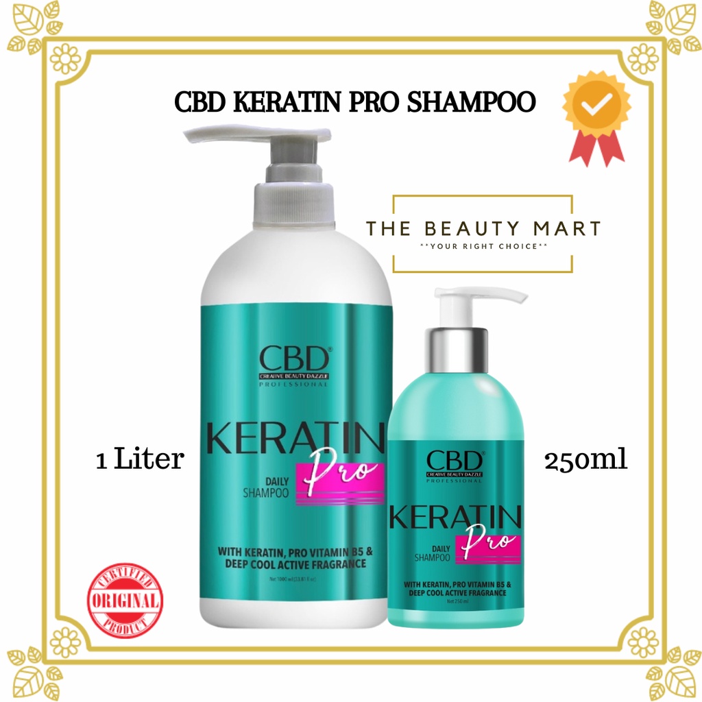 CBD Professional Keratin Pro Hair Treatment Shampoo 1000ml &amp; 250ml