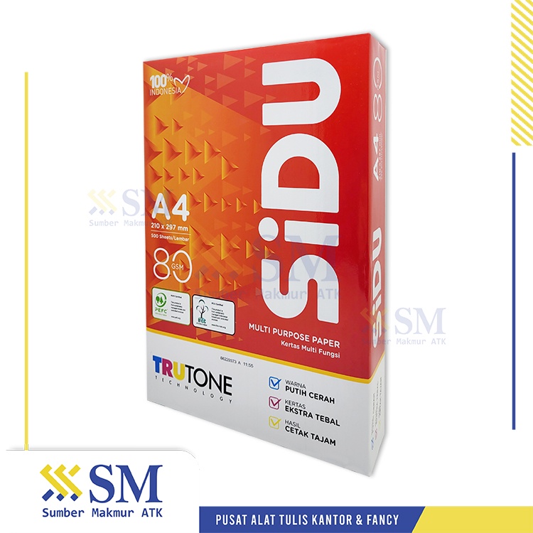 

KERTAS HVS PUTIH A4 SIDU 80 GSM